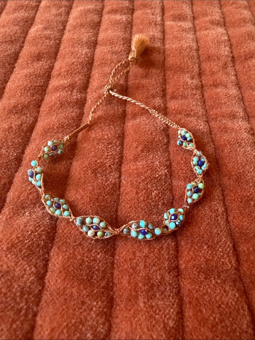 LENA SKADEGARD Turquoise and Lapis Evil Eye Bracelet